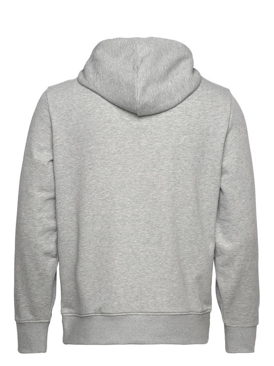 Gant Men's Sweatshirt Jacket with Hood Grey Heather