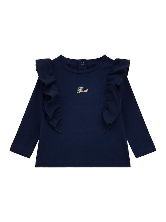 Guess Kids Blouse Long Sleeve Blue