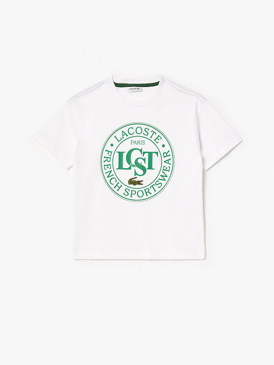 Lacoste Tricou pentru copii Alb