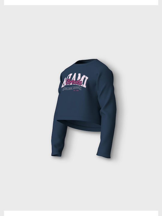 Brand Kids Crop Top Long Sleeve dark blue