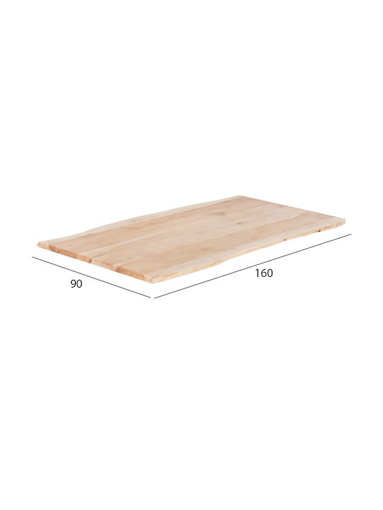 HomeMarkt Table Surface made of Solid Wood Natural Color 160x90x4cm HM8505.21 1pcs