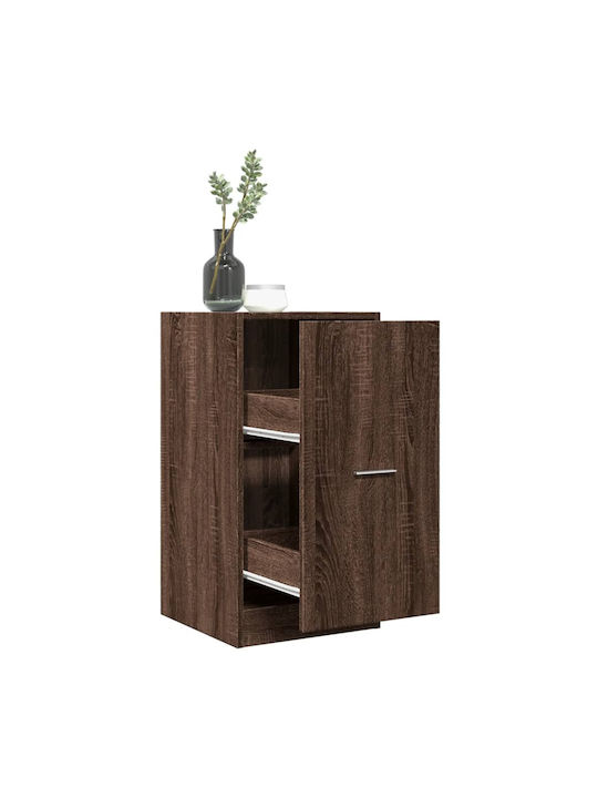 Vidaxl General Purpose Drawer Unit Brown Oak 40x41x77.5cm Engineered Wood 1 Piece Brown