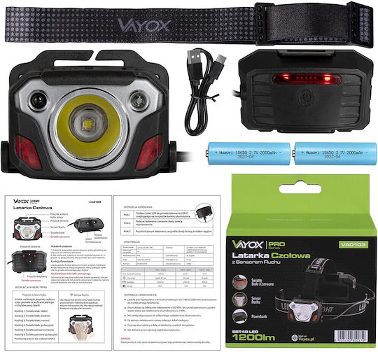 Headlight 10w Powerbank Sensor Vayox Va0103