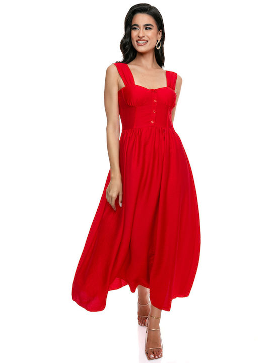 RichgirlBoudoir Sommer Maxi Hemdkleid Kleid Rot