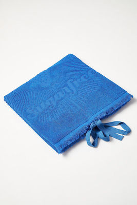 SugarFree Beach Towel Blue with Fringes 176x100cm.