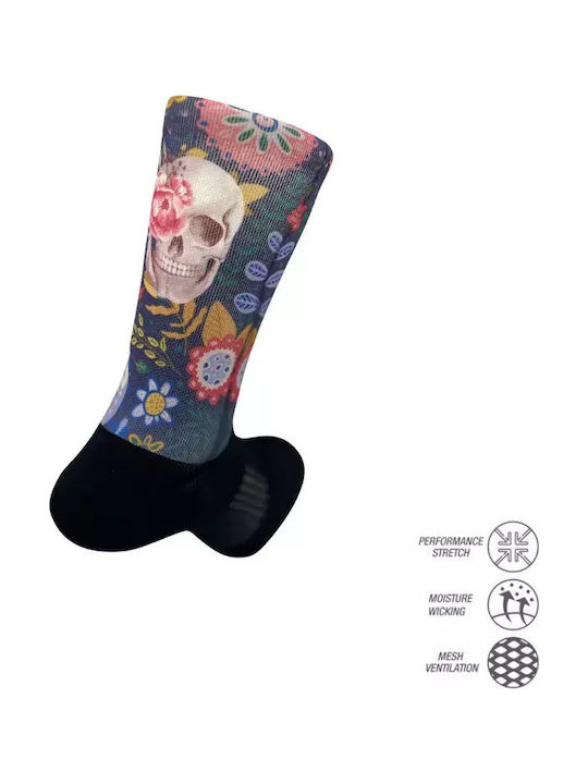 Чорапи Desocks с щампа на черепи и цветя, размер S 35-38