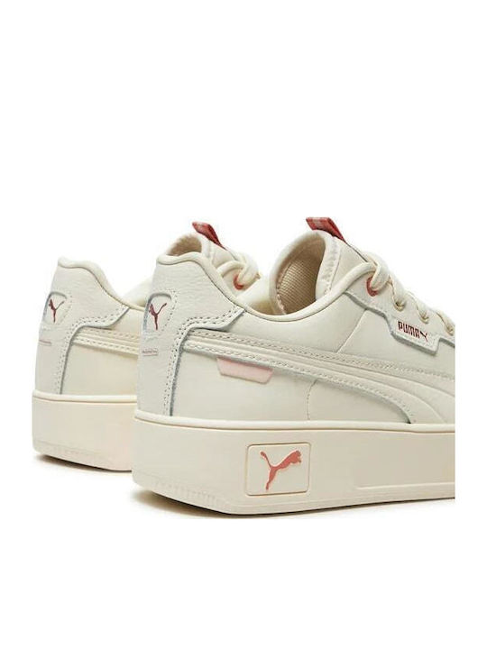 Carina Street Lux Damen Flatforms Sneakers Ecru