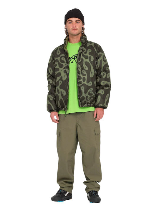 Volcom Men's Puffer Jacket Khaki