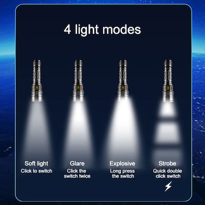 Lumină de lucru și de sit, cu baterie Lanternă LED cu Luminozitate Maximă 31000lm Alb