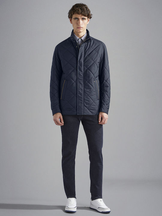Μπουφάν Puffer Αδιάβροχο και Αντιανεμικό Blue