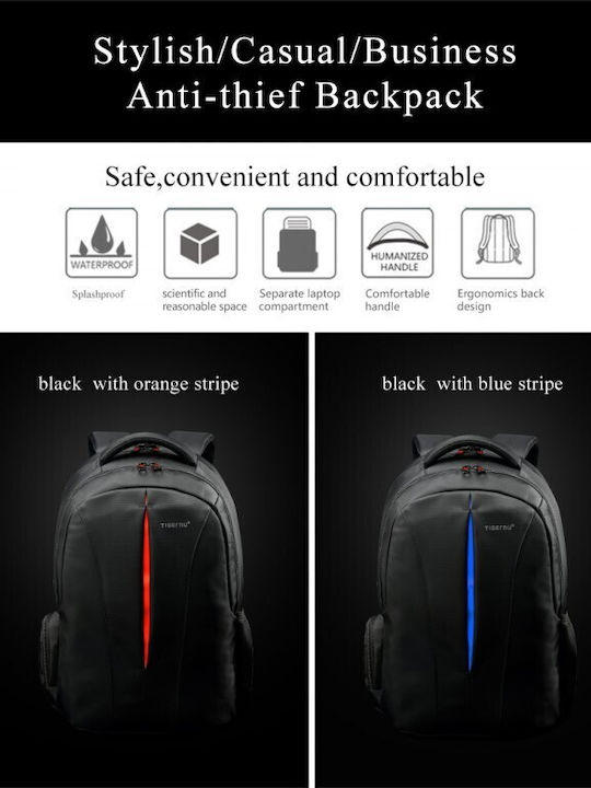 Tigernu Wasserdicht Tasche Rucksack für Laptop 15.6" in Schwarz Farbe
