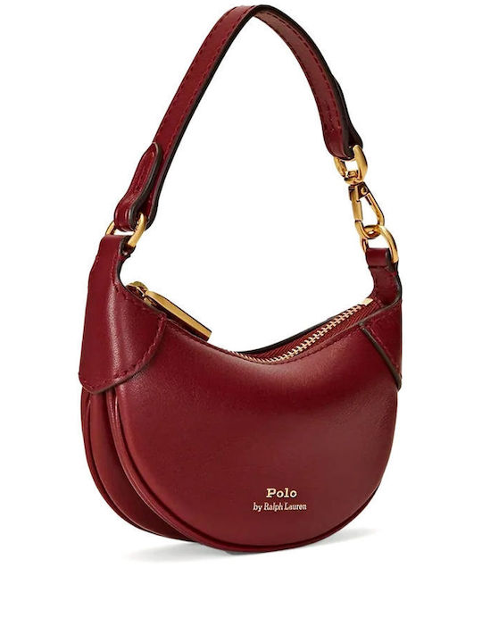 Ralph Lauren Leather Women's Bag Shoulder Burgundy