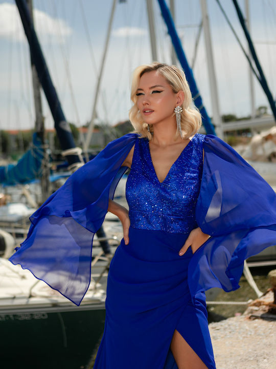 Summer Maxi Dress for Wedding / Christening Blue