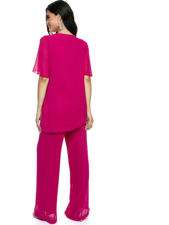Damen Fuchsie Set mit Hose