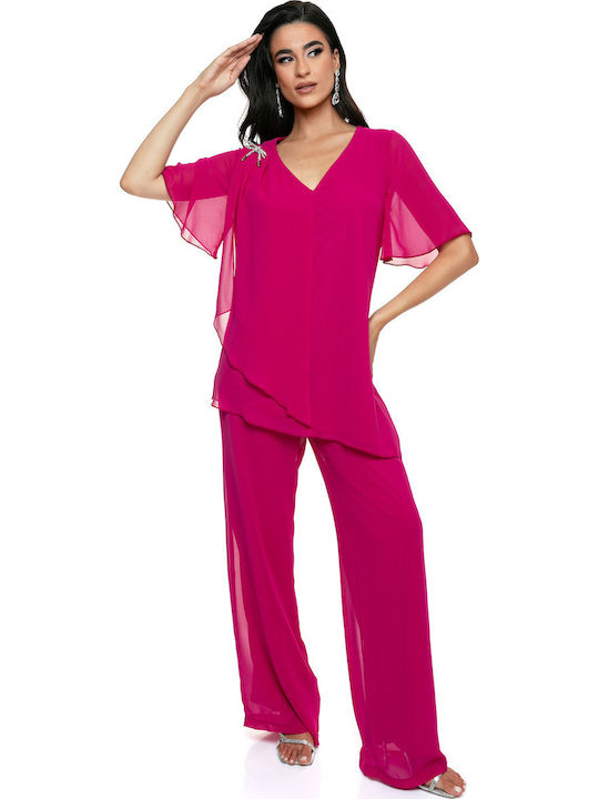 Damen Fuchsie Set mit Hose