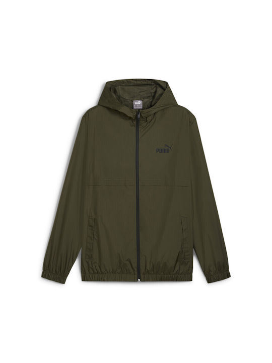 Puma Herren Jacke Lässig Winddicht Dark Olive