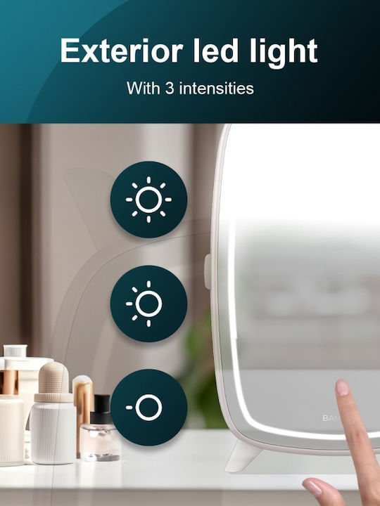 Cecotec Bamba CoolingBeauty Ψυγείο Καλλυντικών 6lt με Ράφι, Καθρέφτη & Φωτισμό LED Ροζ 18W