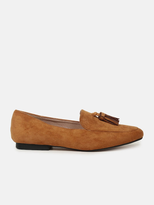 InShoes Γυναικεία Loafers σε Καφέ Χρώμα