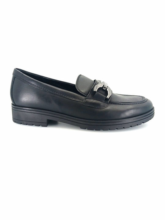 Gabor Leather Women's Loafers in Black Color