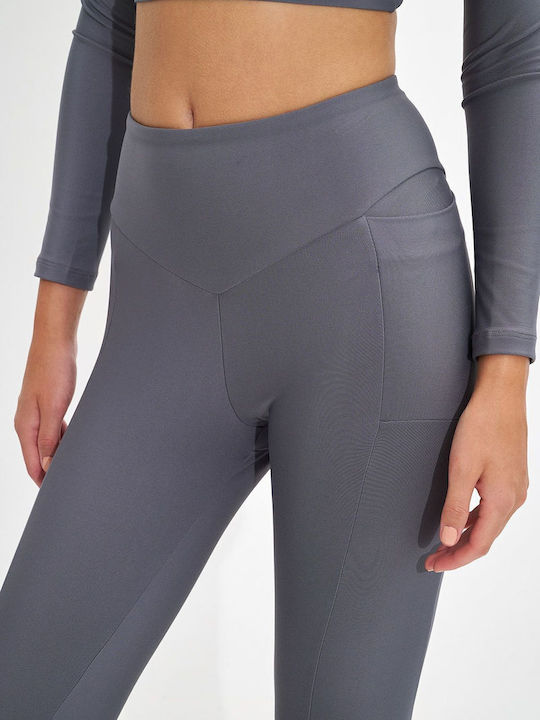 SugarFree Women's Training Legging High Waisted Grey