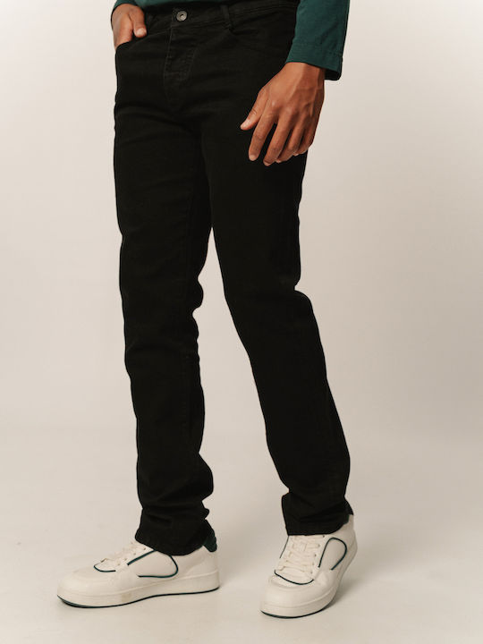 Edward Jeans Men's Jeans Pants in Straight Line Black