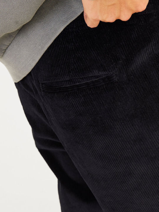 Trousers Chino Elastic in Relaxed Fit Black