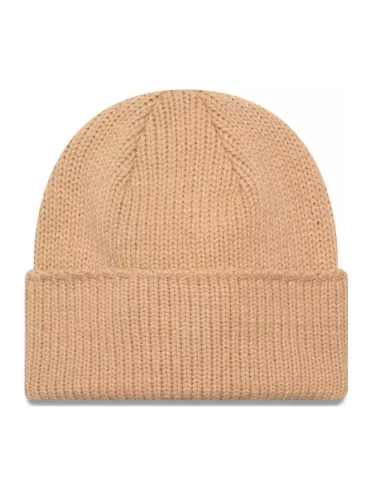 Beanie Unisex Σκούφος Πλεκτός σε Μπεζ χρώμα