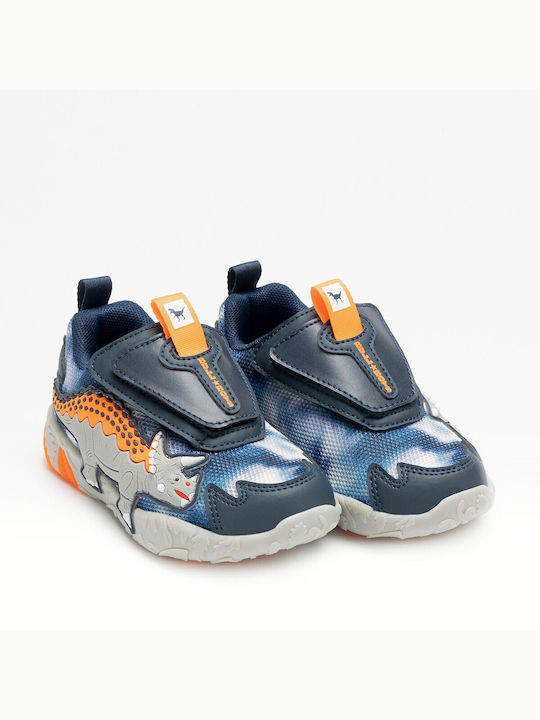 Bull Boys Kids Sneakers with Scratch & Lights Blue