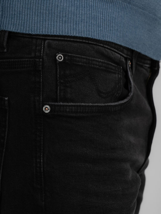 Men's Jeans Pants with Regular Straight Fit Black
