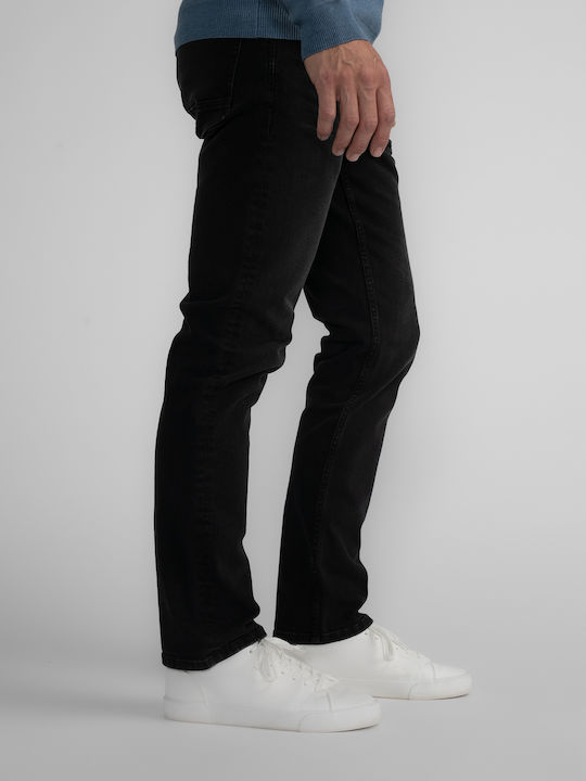 Men's Jeans Pants with Regular Straight Fit Black