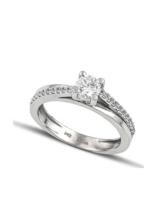 Themelidis Jewels Μονόπετρο από Λευκόχρυσο Themelidis Jewels Μονόπετρο από Λευκόχρυσο
