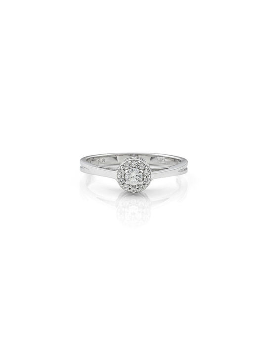 Themelidis Jewels Единичен камък от Бяло злато 18K с Диамант