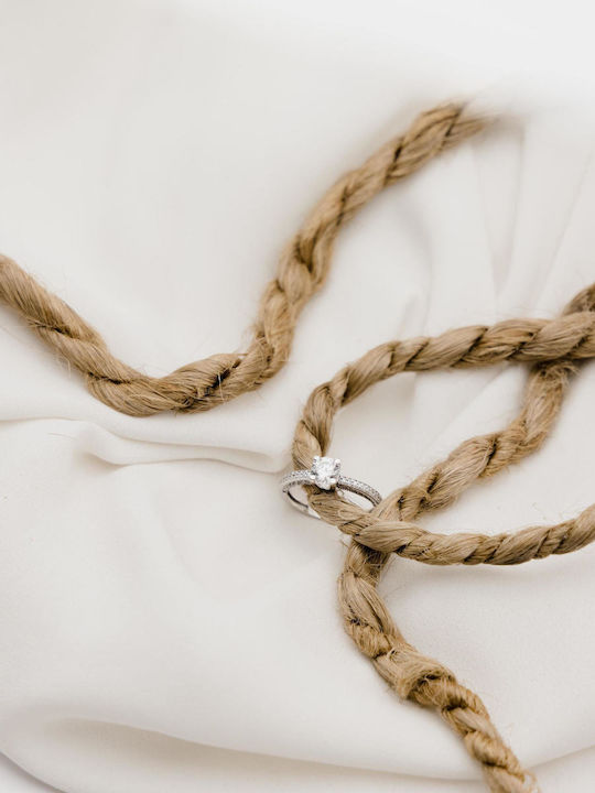 Themelidis Jewels Μονόπετρο από Λευκόχρυσο Themelidis Jewels Μονόπετρο από Λευκόχρυσο