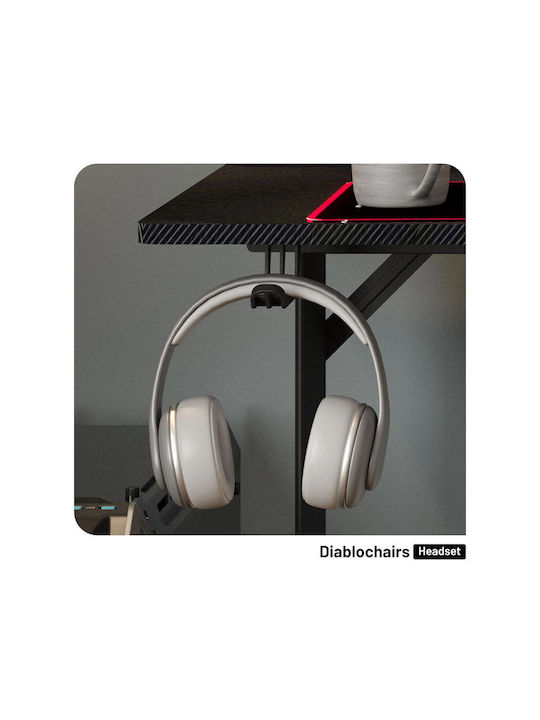 Геймърско Бюро X-mate Дървено Черно С Метални Крака И USB Портове 100x60x75см