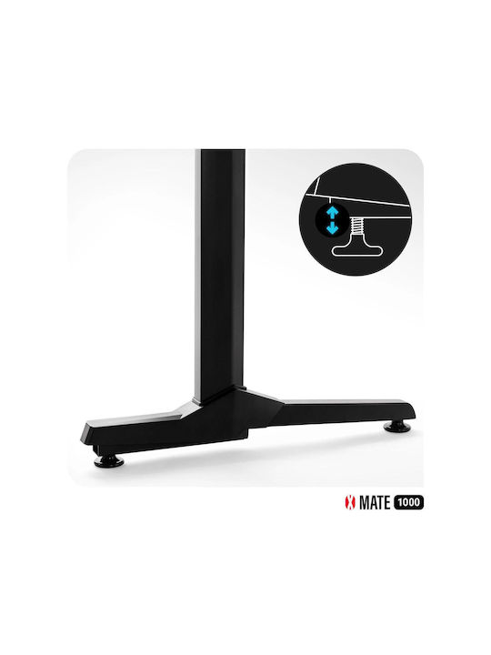Геймърско Бюро X-mate Дървено Черно С Метални Крака И USB Портове 100x60x75см