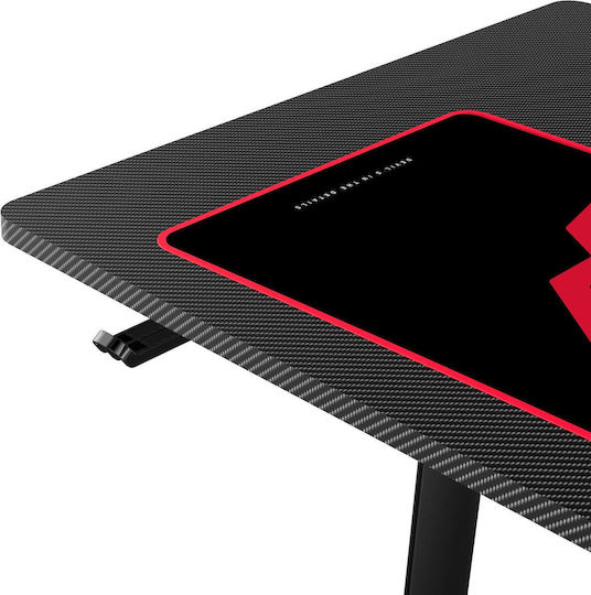 Gaming Office X-mate Wooden Black with Metal Legs and USB Ports 100x60x75cm
