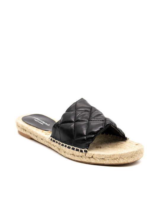 Jeffrey Campbell Salvora Pat Leather Women's Flat Sandals in Black Color