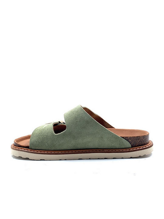 Women's Flat Sandals Anatomic in Green Color