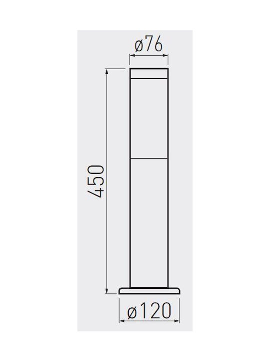 Gartenleuchte Milan-p 45 E27 Max.40w Ip44 Ac220-240v 50-60hz Slugger Inox Gartenleuchte Milan-p 45 E27 Max.40w Ip44 Ac220-240v 50-60hz Slugger Inox