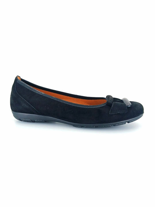 Gabor Anatomic Leather Ballerinas Black