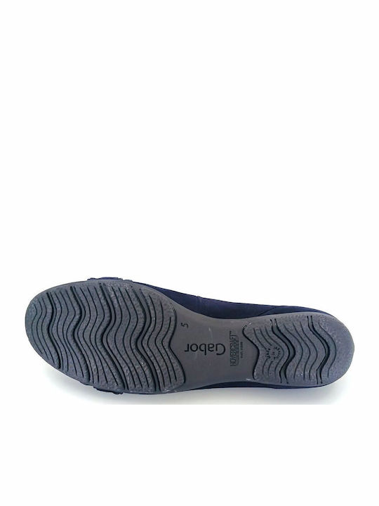 Suede Γυναικείες Μπαλαρίνες σε Μπλε Χρώμα
