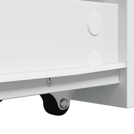 vidaXL Στήλη Μπάνιου Τοίχου Μ22xΒ41xΥ135cm Λευκή