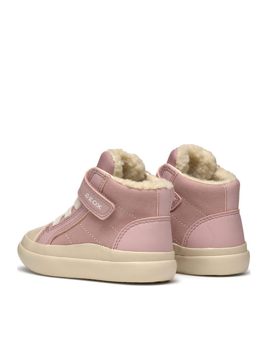 B Gisli Παιδικά Sneakers High με Σκρατς Ροζ