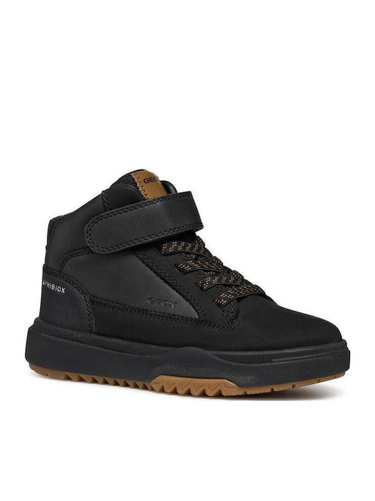 J Bunshee B Παιδικά Sneakers High Ανατομικά με Σκρατς Μαύρα