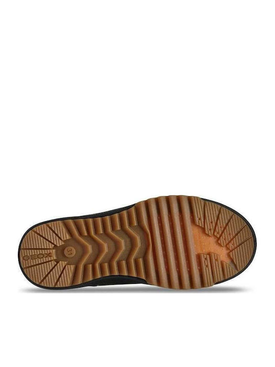 J Bunshee B Παιδικά Sneakers High Ανατομικά με Σκρατς Μαύρα