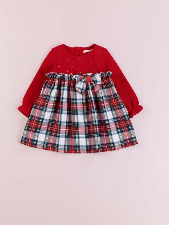 Kids Dress Checked red