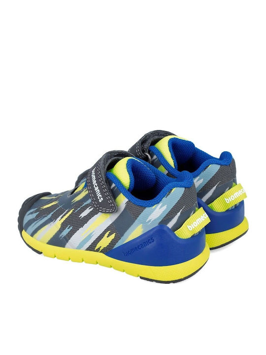 Παιδικά Sneakers High Ανατομικά με Σκρατς Μαύρα