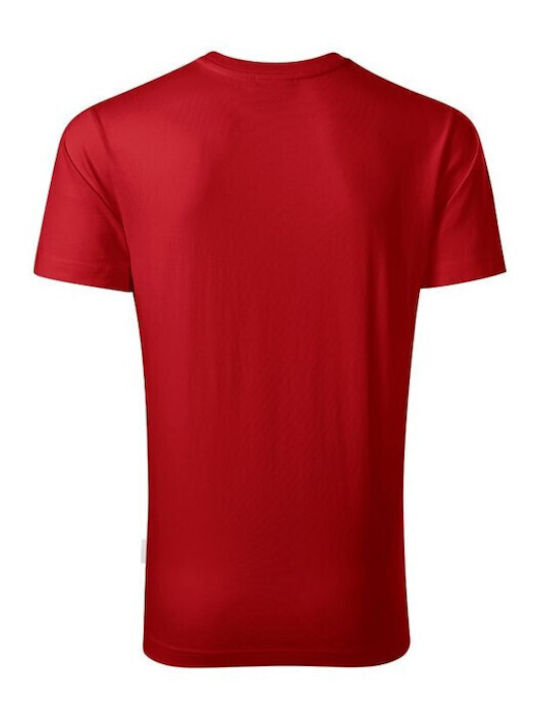 Rimeck Ανδρικό Διαφημιστικό T-shirt Κοντομάνικο σε Κόκκινο Χρώμα