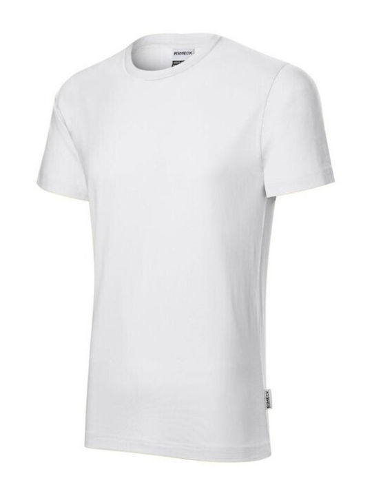 Rimeck Ανδρικό Διαφημιστικό T-shirt Κοντομάνικο σε Λευκό Χρώμα