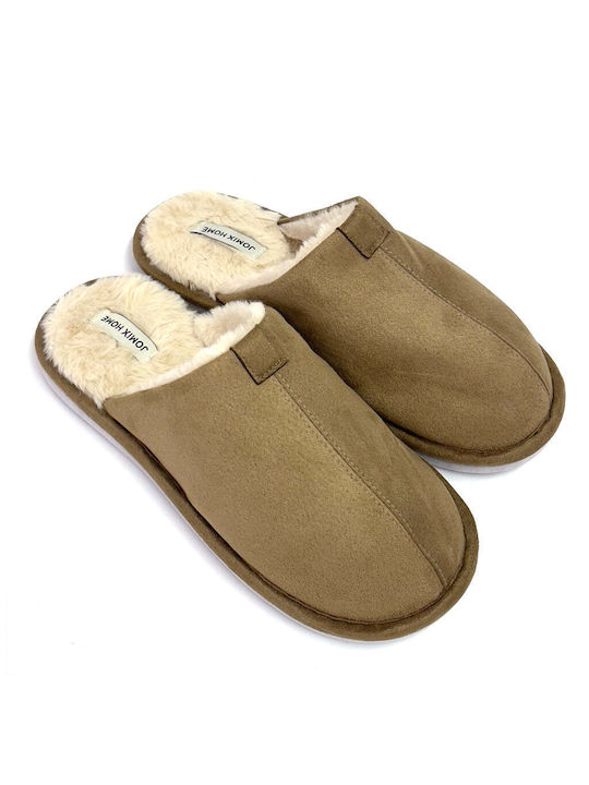 Ustyle Men's Slippers with Fur Black